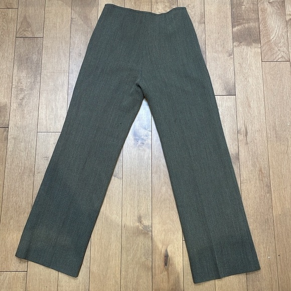 Vivian Shyu wool textured brown dress pants straight leg side zipper size 6 - Picture 2 of 12